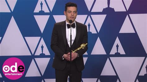 Oscars 2019: Rami Malek gets emotional while giving speech.